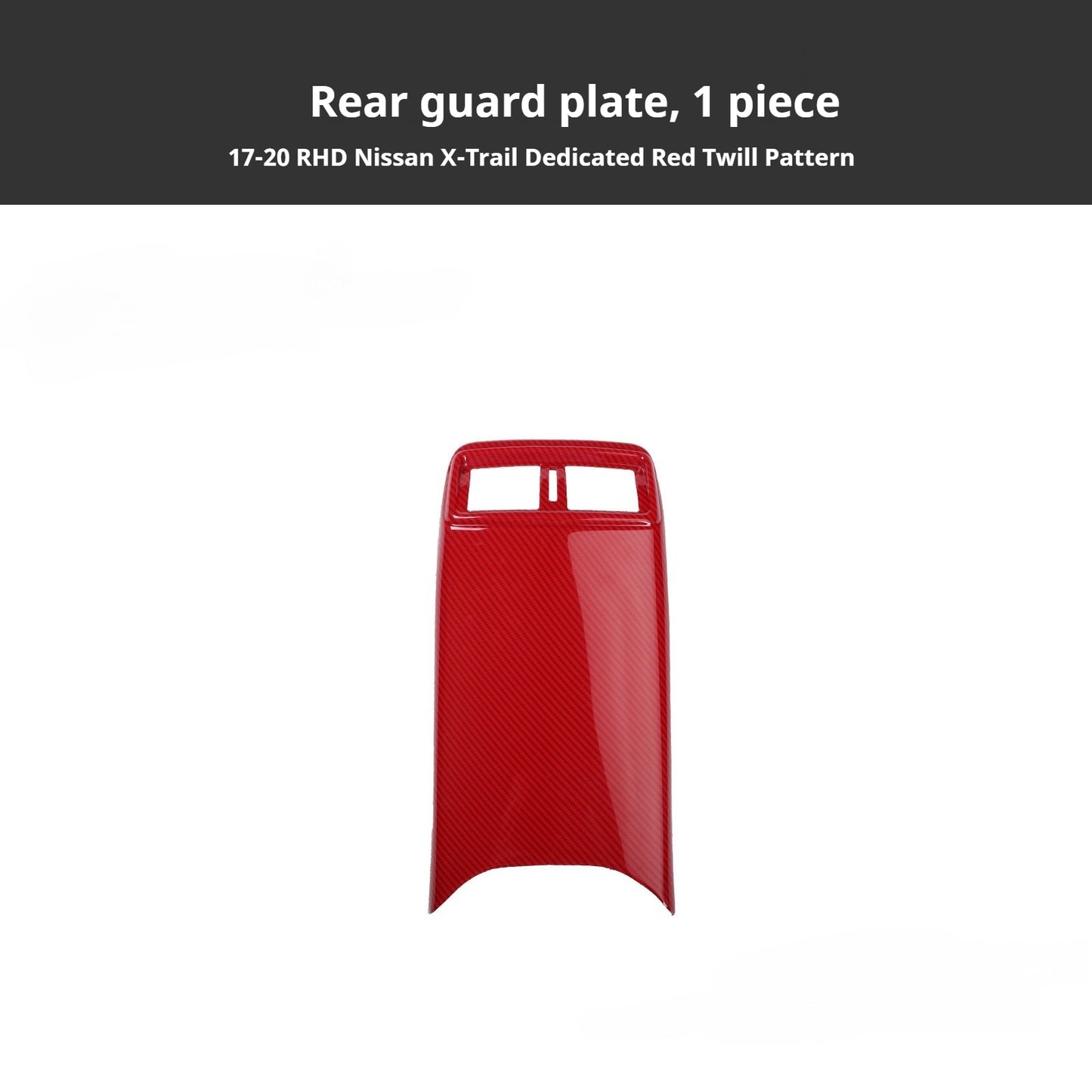 RHD 2017-2020 Nissan X-Trail Red Carbon Fiber Cup Holder and Steering Wheel Interior Trim Kit