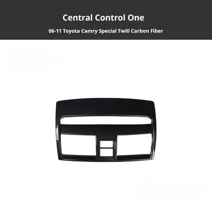 RHD 2006-2011 6th Generation Camry Interior Modification Peach Wood Carbon Fiber Pattern Air Vent Trim