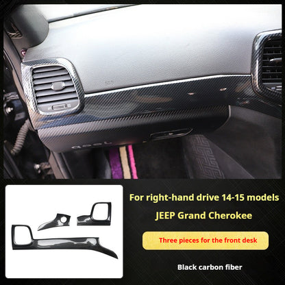 RHD 2014-2015 Grand Cherokee Carbon Fiber Texture Interior Trim Kit for Front Door Panels