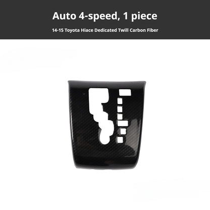 RHD 2014-2015 Toyota Hiace 200 Series Interior Modification Carbon Fiber Pattern Dashboard, Air Conditioning, and Gear Shift Trim