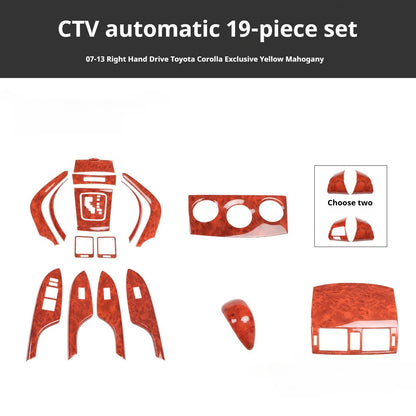 RHD 2007-2013 Toyota Corolla Interior Modification Carbon Fiber Pattern Center Console Air Vent & AC Button Trim