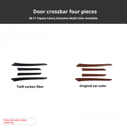 RHD 2006-2011 6th Generation Camry Interior Modification Peach Wood Carbon Fiber Pattern Air Vent Trim