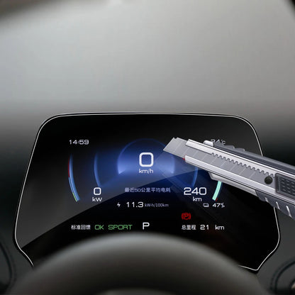 Film de protection d'écran en verre trempé pour instrument de navigation automobile BYD Atto 3