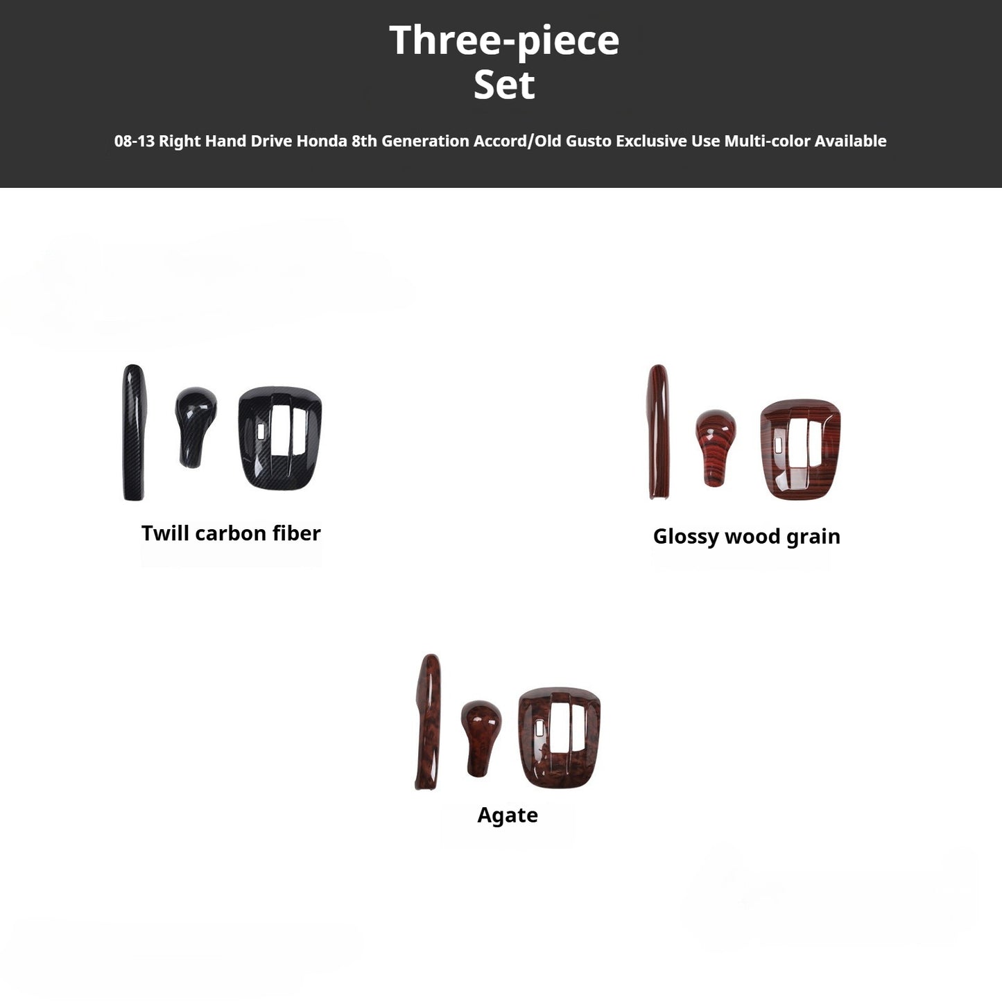 RHD 2008-2013 8th Generation Accord Dashboard Trim Bar Interior Modification Kit