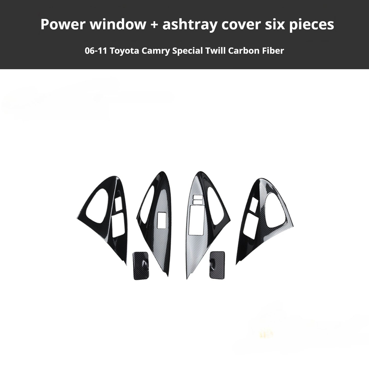 RHD 2006-2011 6th Generation Camry Interior Modification Peach Wood Carbon Fiber Pattern Air Vent Trim