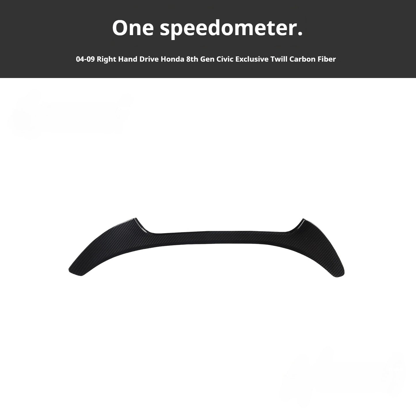 RHD 2004-2011 8th Generation Civic Carbon Fiber Interior Window Lift Steering Wheel Trim Kit