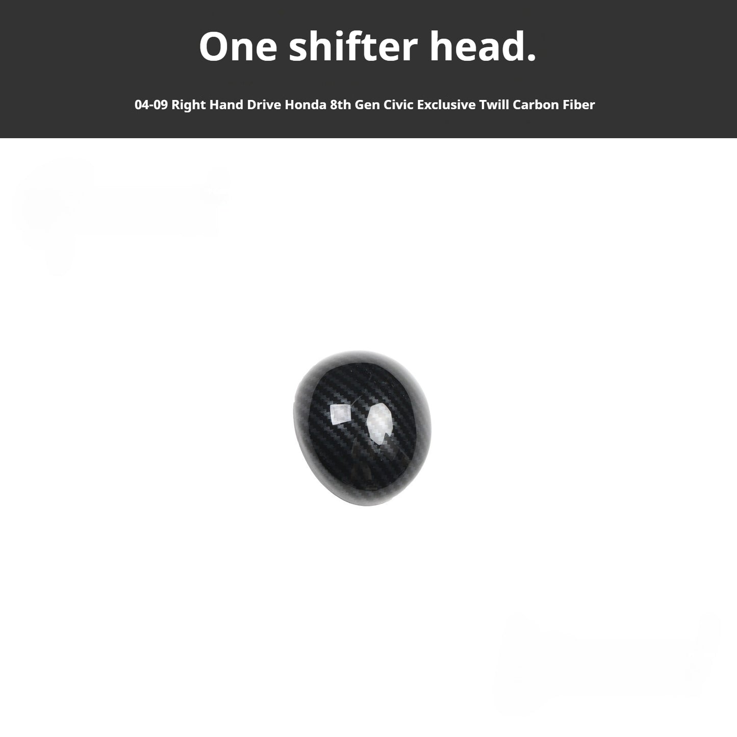 RHD 2004-2011 8th Generation Civic Carbon Fiber Interior Window Lift Steering Wheel Trim Kit