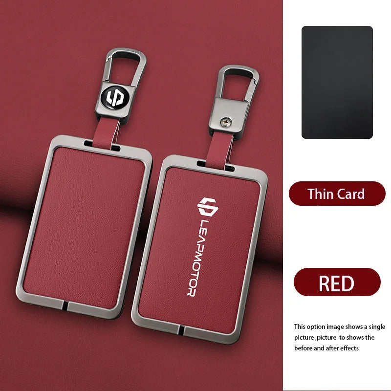 Zinc Alloy Leather Car NFC Card Remote Key Cover Case For Leapmotor
