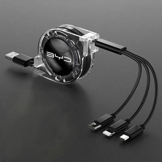 3 In 1 Fast Charger USB Data Cable For BYD