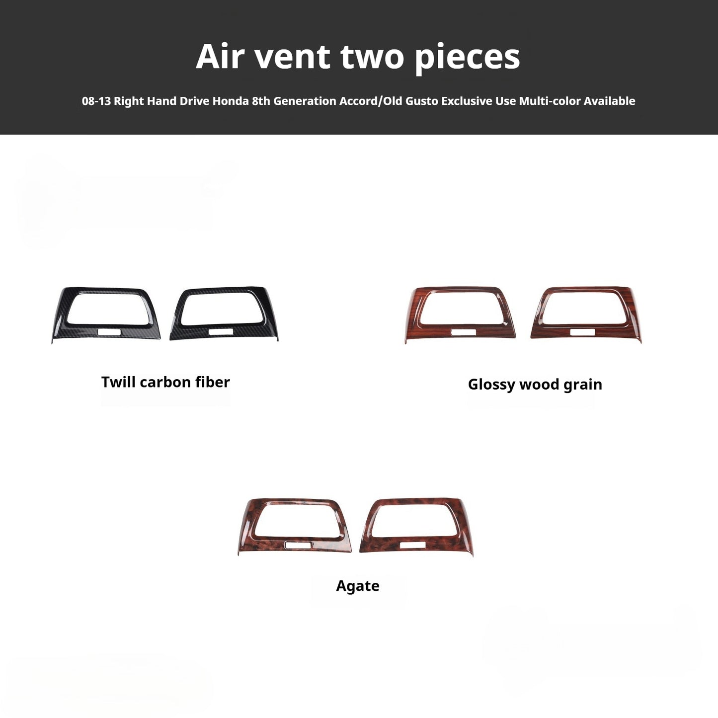 RHD 2008-2013 8th Generation Accord Dashboard Trim Bar Interior Modification Kit