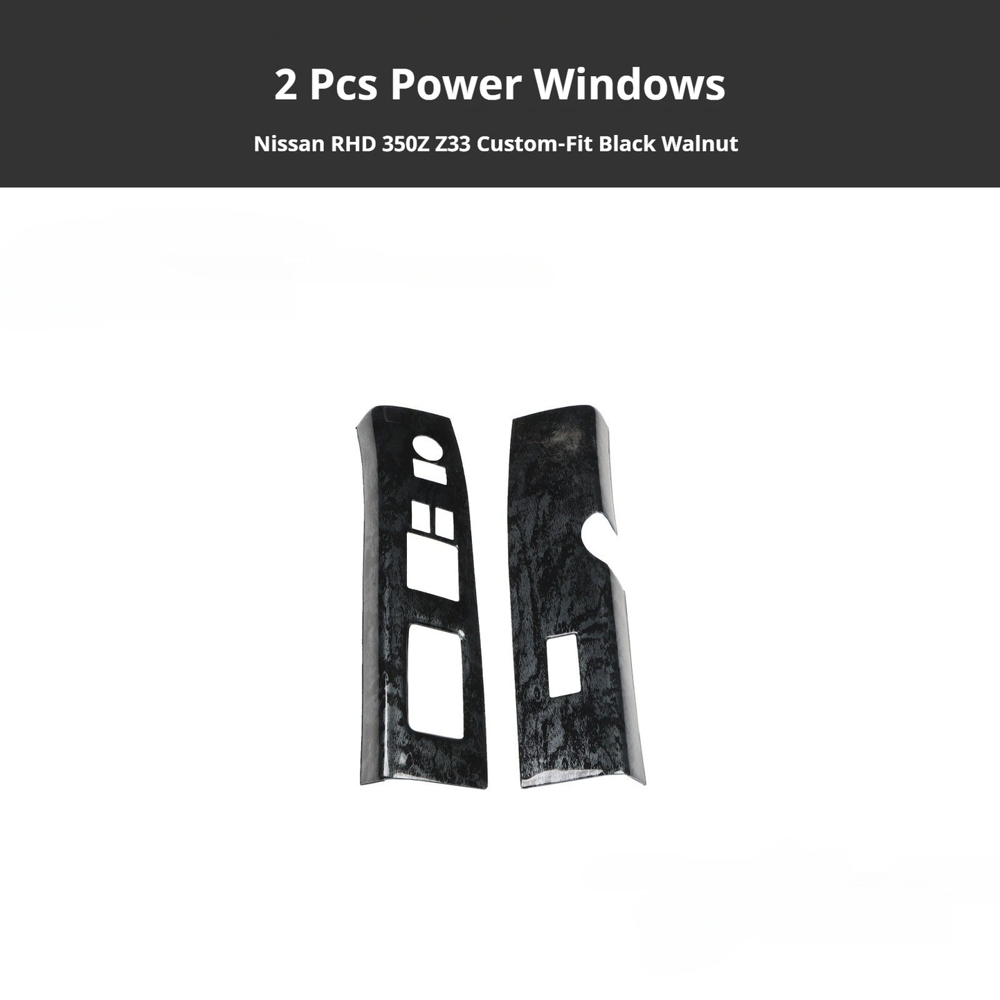 RHD 350Z Z33 Carbon Fiber and Rosewood 3D Textured Dashboard Trim Scratch-Resistant Protective Film