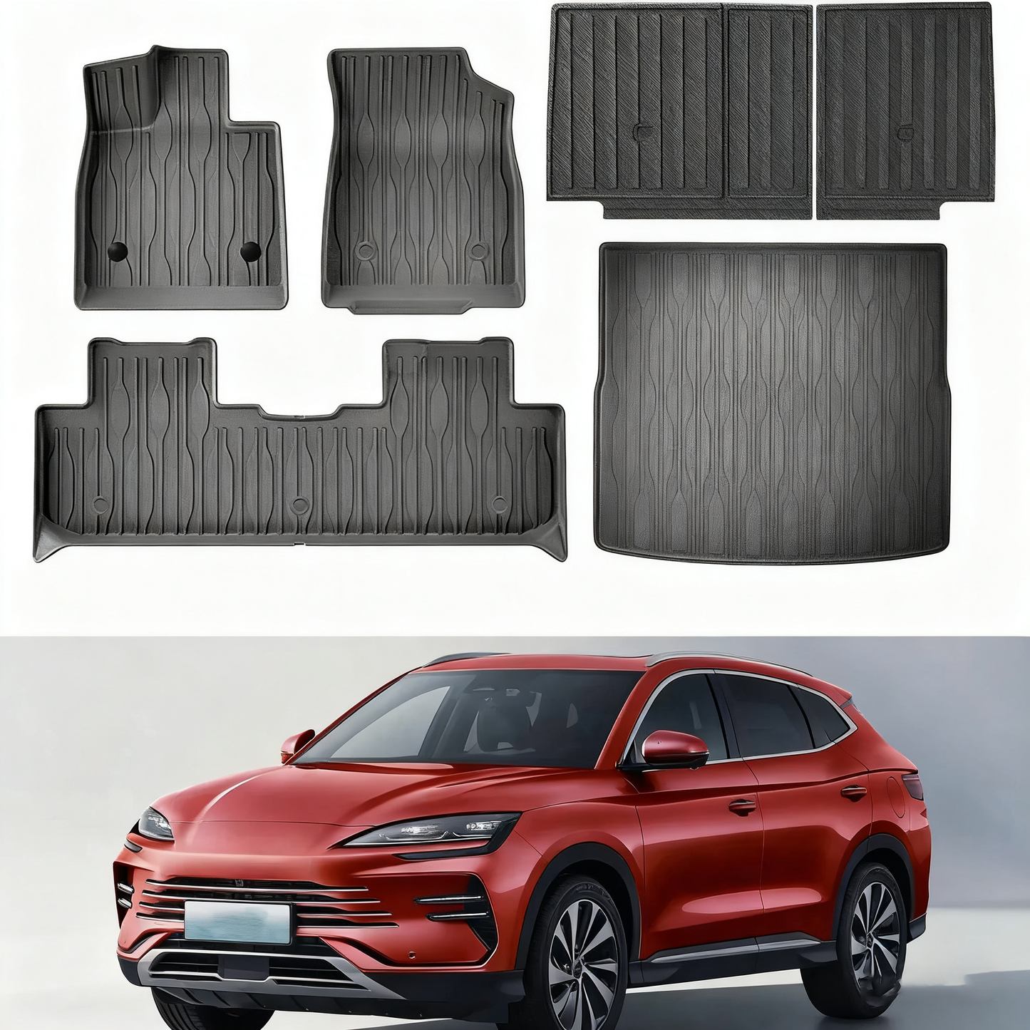 LHD BYD Seal U / Song Plus Sealion 6 TPE Floor Mats and Cargo Liner