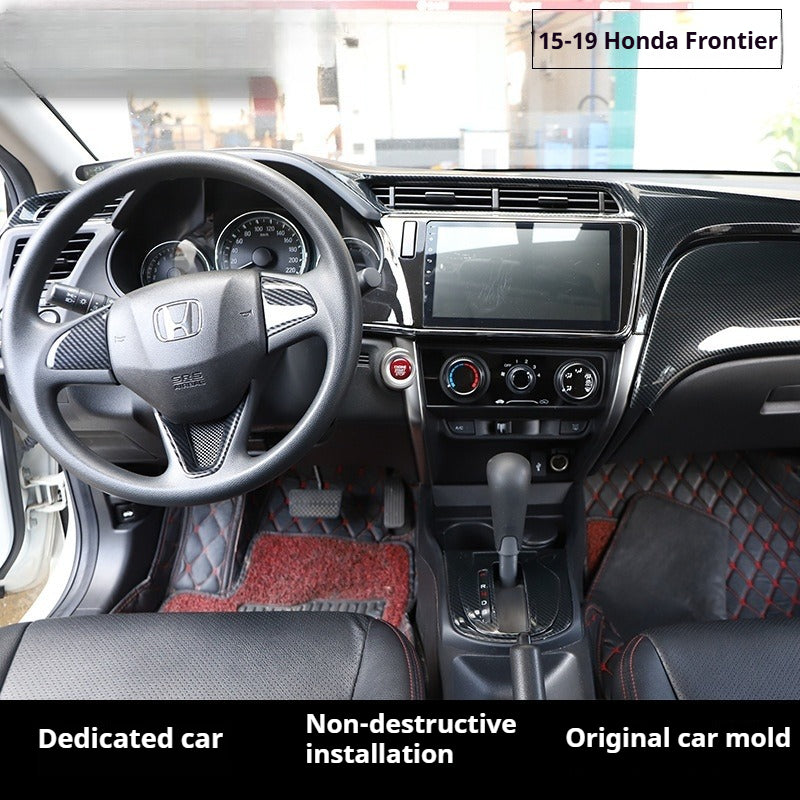 RHD 15-19 Honda City Carbon Fiber Gear Shift Lift Switch Trim