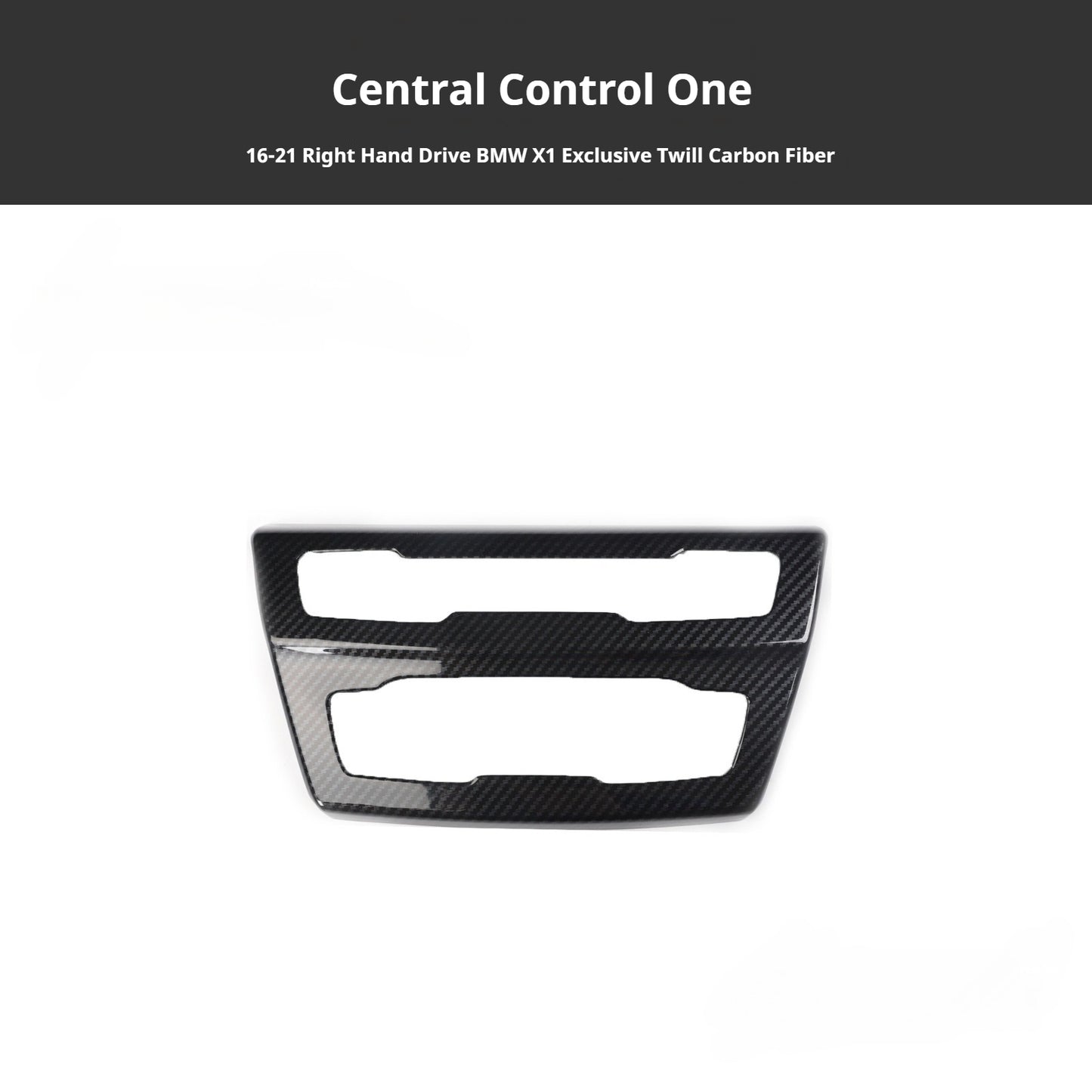 RHD 2016-2021 X1 Interior Upgrade: Walnut Carbon Fiber-Patterned Center Console and Door Panel Trim
