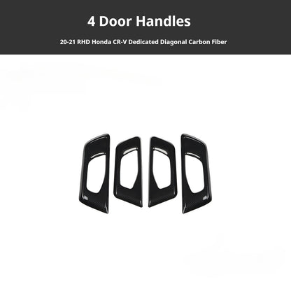 RHD 20-21 Honda HR-V BREEZE Interior Modification Peach Wood Carbon Fiber Pattern Air Vent, Center Console, and Gear Shift Decorative Trim