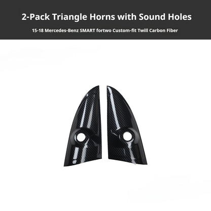 RHD 2015-2018 Smart Exclusive Interior Modification Carbon Fiber Gloss Black Painted Gear Shift Knob Trim Cover