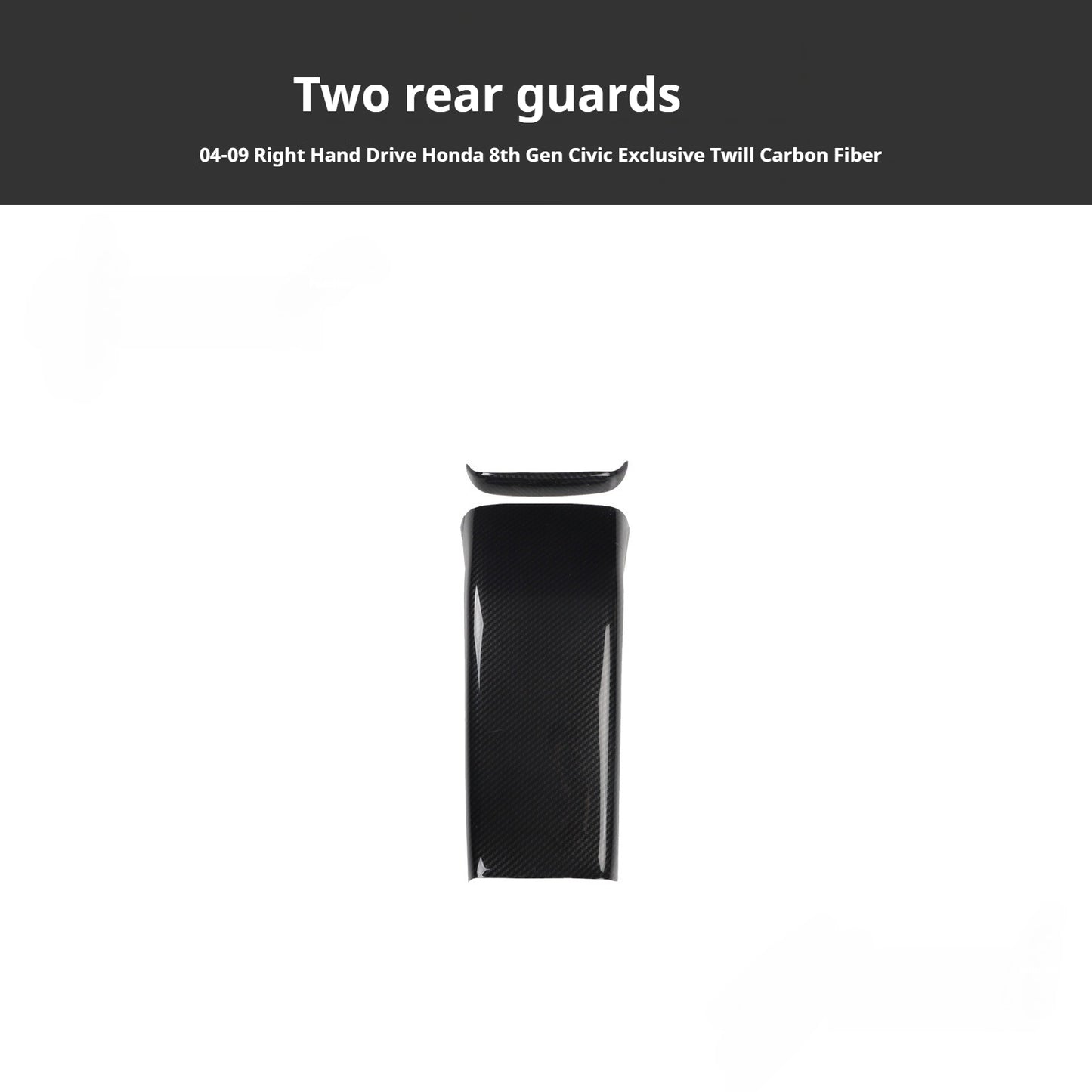 RHD 2004-2011 8th Generation Civic Carbon Fiber Interior Window Lift Steering Wheel Trim Kit