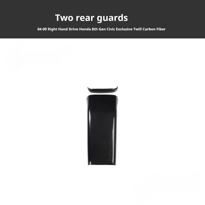 RHD 2004-2011 8th Generation Civic Carbon Fiber Interior Window Lift Steering Wheel Trim Kit