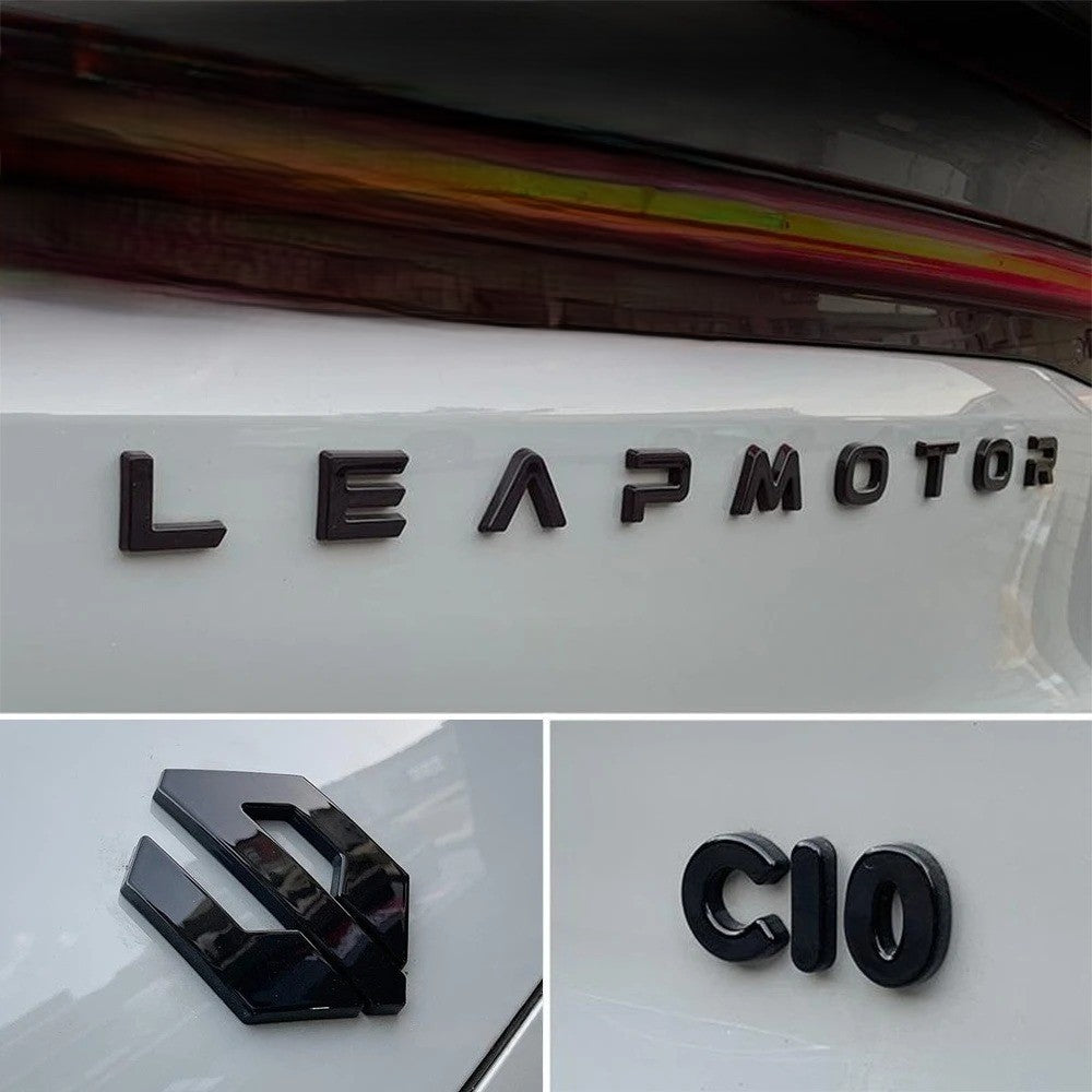 Leapmotor Blackened Car Emblem Letter Sticker - Leapmotor Accessories