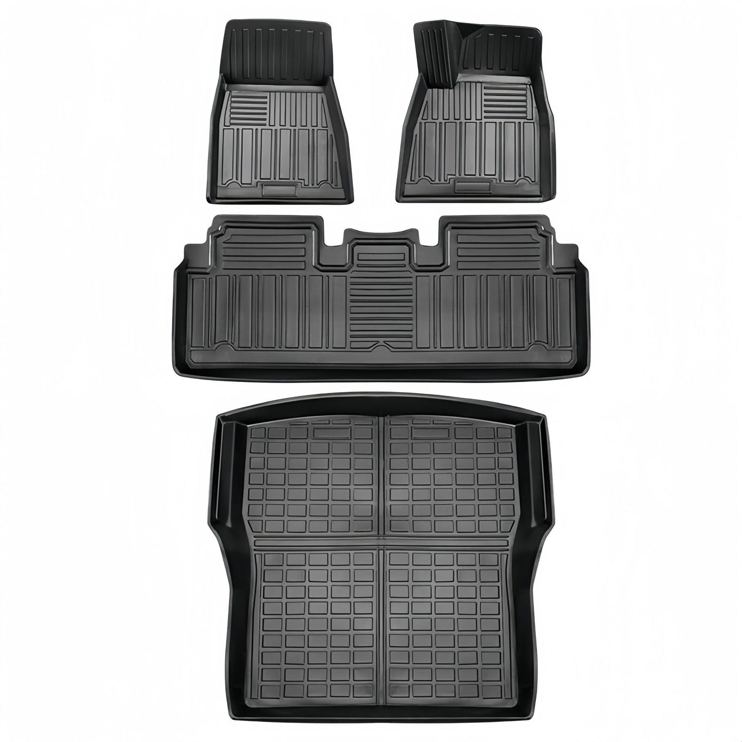 RHD 2015+ Tesla Model S All-Weather Full TPE Floor Mats Trunk Mat