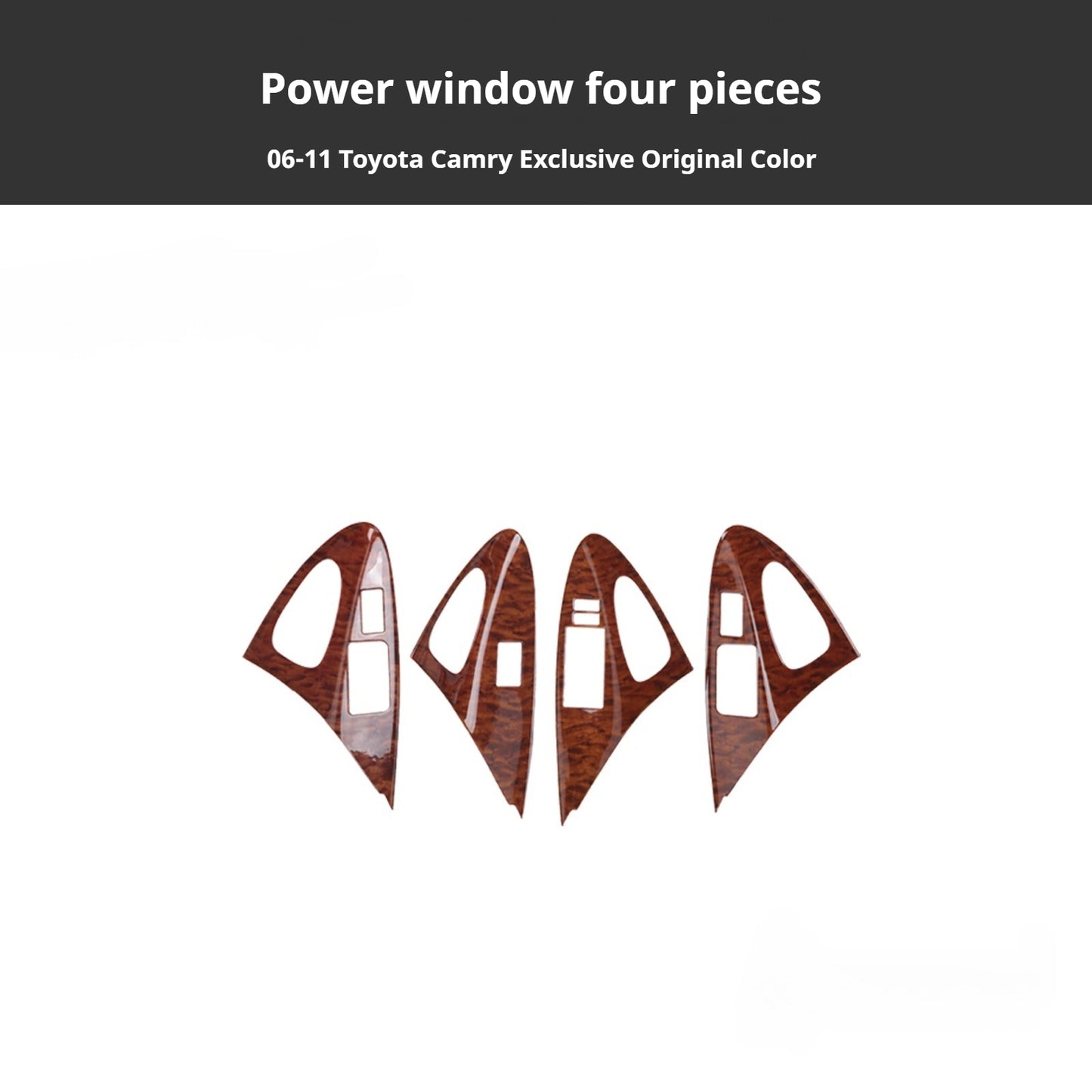 RHD 2006-2011 6th Generation Camry Interior Modification Peach Wood Carbon Fiber Pattern Air Vent Trim