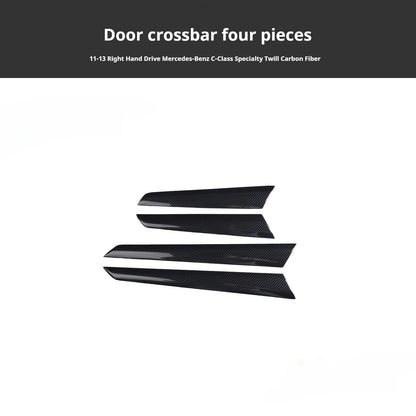 RHD 2011-2013 Mercedes-Benz C-Class 204 Interior Upgrade: Carbon Fiber-Pattern Dashboard, Center Console, and Steering Wheel Trim