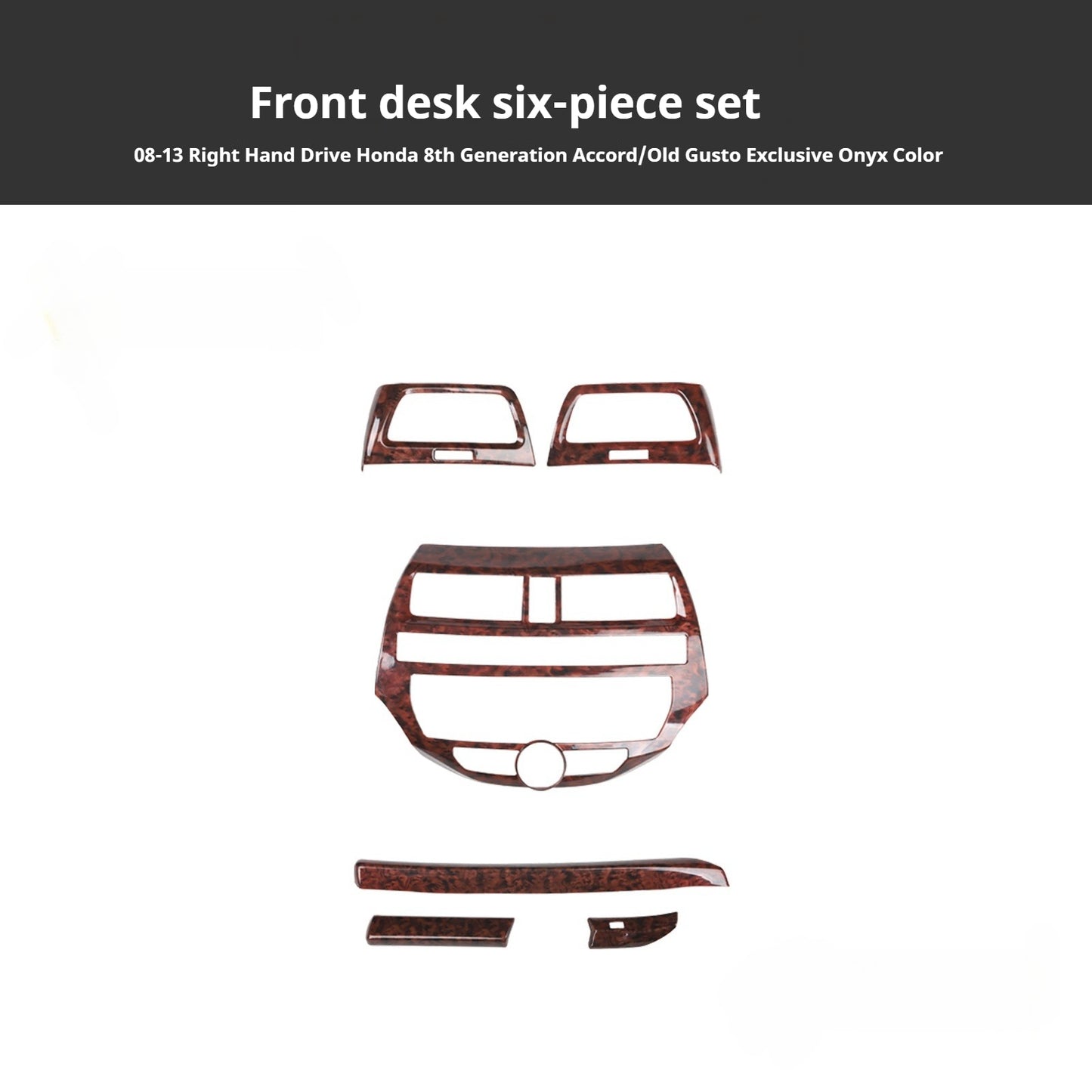 RHD 2008-2013 8th Generation Accord Dashboard Trim Bar Interior Modification Kit