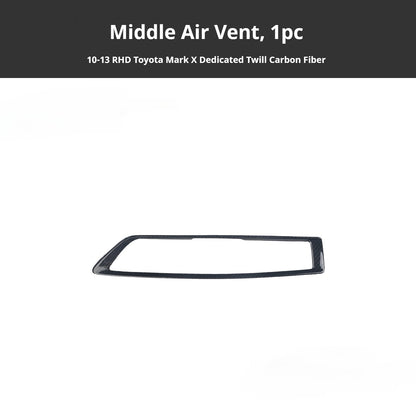 RHD 2010-2017 Reiz Carbon Fiber Gloss Black Steering Wheel Inner Grab Handle Interior Modification Kit