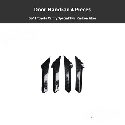 RHD 2006-2011 6th Generation Camry Interior Modification Peach Wood Carbon Fiber Pattern Air Vent Trim