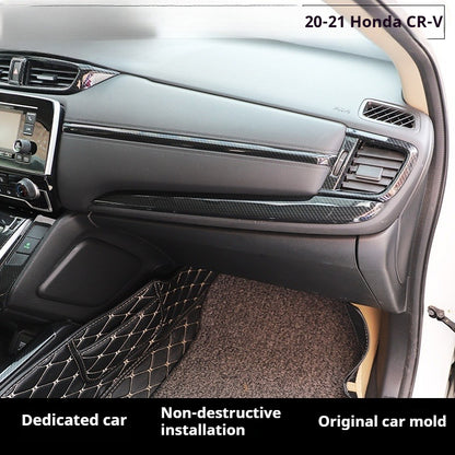 RHD 20-21 Honda HR-V BREEZE Interior Modification Peach Wood Carbon Fiber Pattern Air Vent, Center Console, and Gear Shift Decorative Trim