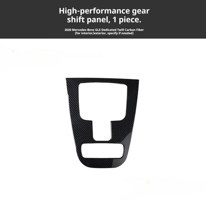 RHD 20-23 Mercedes-Benz GLE350/GLE450 Interior Modification Peach Wood Carbon Fiber Pattern Steering Wheel Center Vent Trim