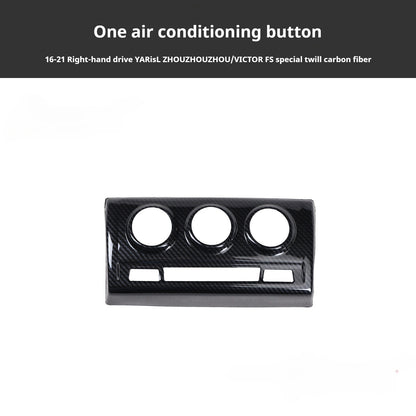 RHD 16-21 Toyota Vios Yaris Interior Modification Carbon Fiber Pattern Switch Panel Trim