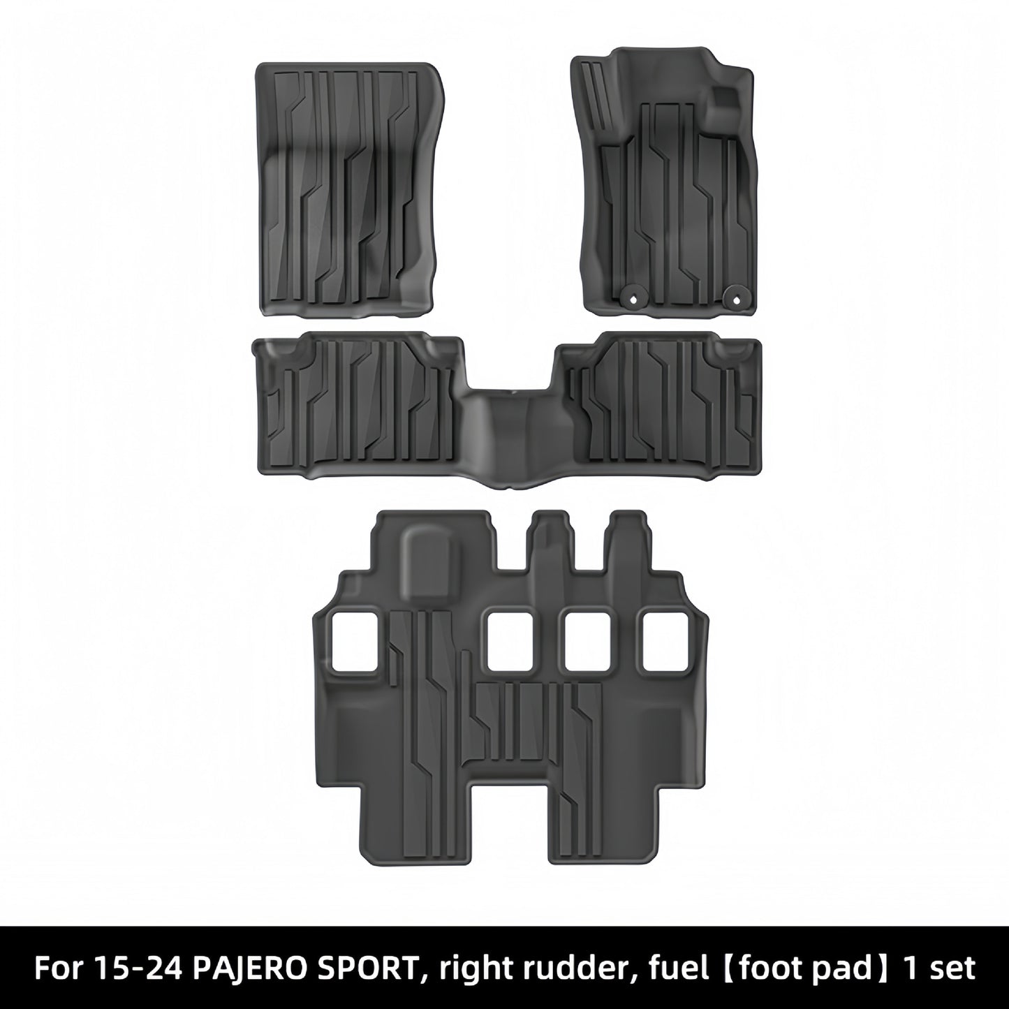 RHD TPE Floor Mats for Mitsubishi Pajero Sport (2015-2024)