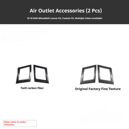 RHD 10-16 Mitsubishi Lancer EVO Interior Modification Carbon Fiber and Rosewood Steering Wheel & Window Trim Decals
