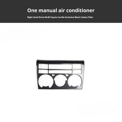 RHD 2004-2006 Toyota Corolla Interior Modification Carbon Fiber Walnut-Finish Air Conditioning Frame Lift Switch Trim