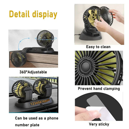 Automobile Vehicle Fan for Car Truck Van SUV RV Boat