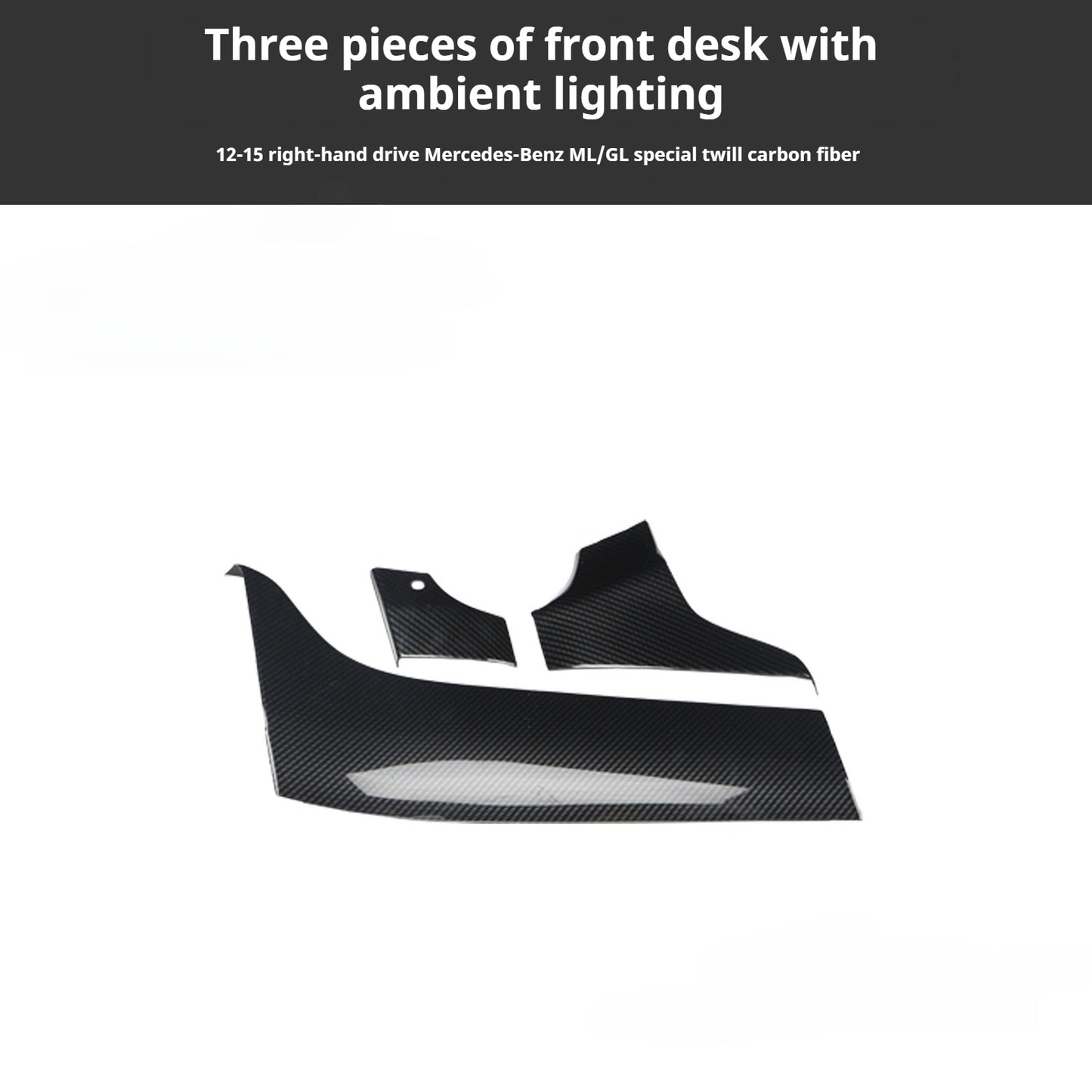 RHD 2012-2015 GL/ML300/350/400 Carbon Fiber Door Handle Interior Modification Kit