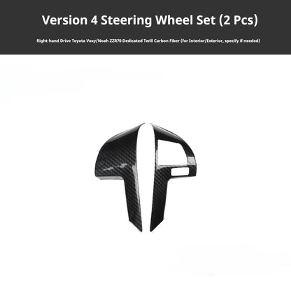 RHD VOXY/NOAH ZZR70 Carbon Fiber and Rosewood Dashboard Trim Kit