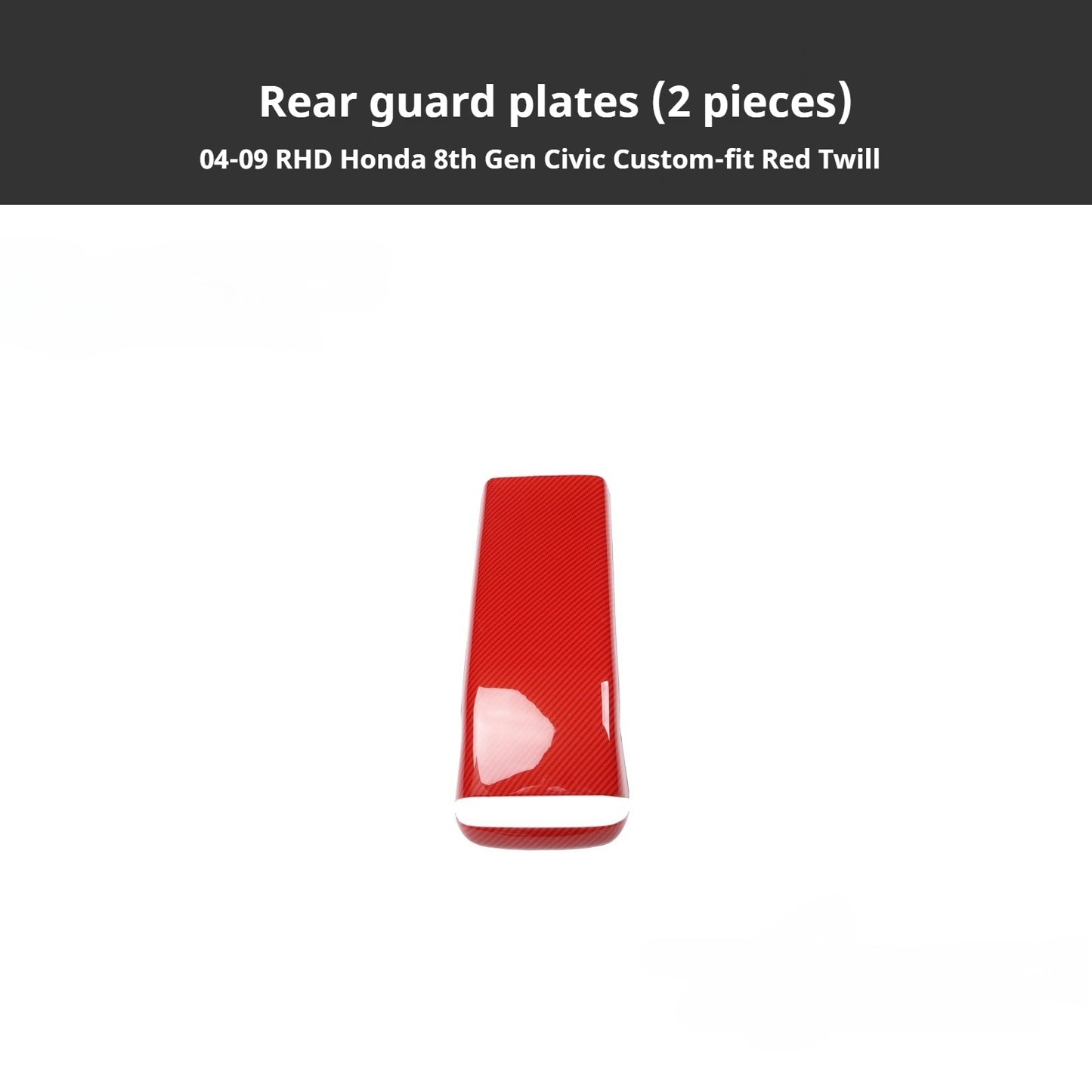 RHD 2004-2011 8th Generation Civic Carbon Fiber and Rosewood Window Lift Panel Interior Trim Decal