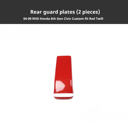 RHD 2004-2011 8th Generation Civic Carbon Fiber and Rosewood Window Lift Panel Interior Trim Decal