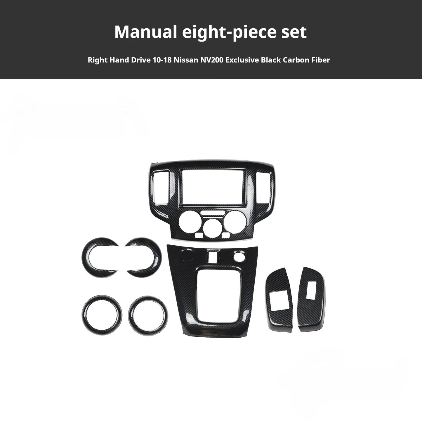 RHD NV200 Carbon Fiber Walnut Wood Grain Interior Trim Kit