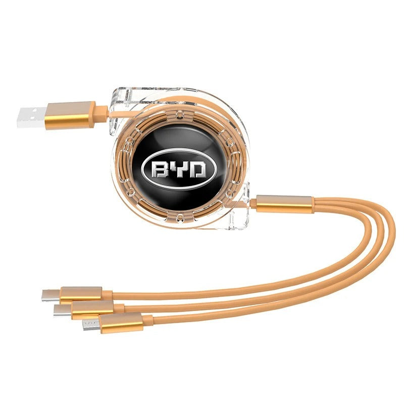3 In 1 Fast Charger USB Data Cable For BYD