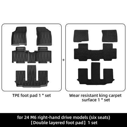 RHD TPE Floor Mats for BYD M6 (2024)