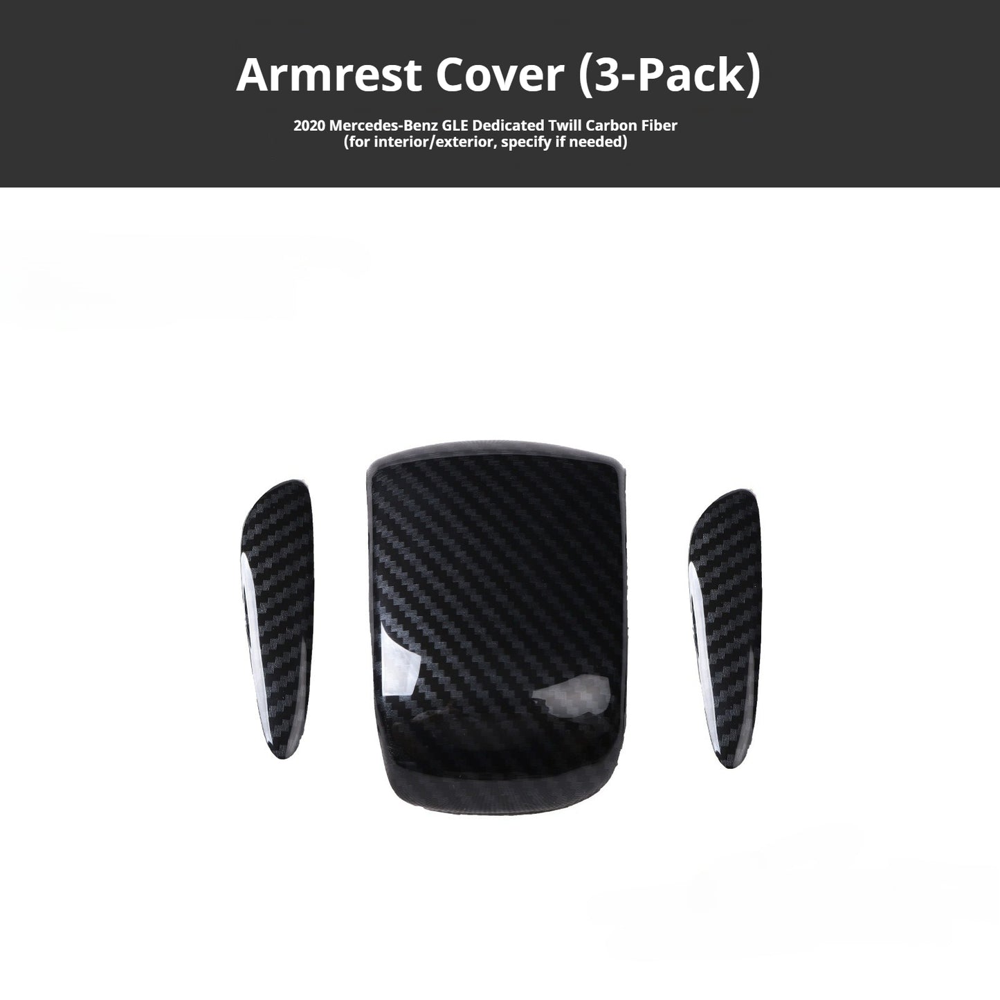 RHD 20-23 Mercedes-Benz GLE350/GLE450 Interior Modification Peach Wood Carbon Fiber Pattern Steering Wheel Center Vent Trim