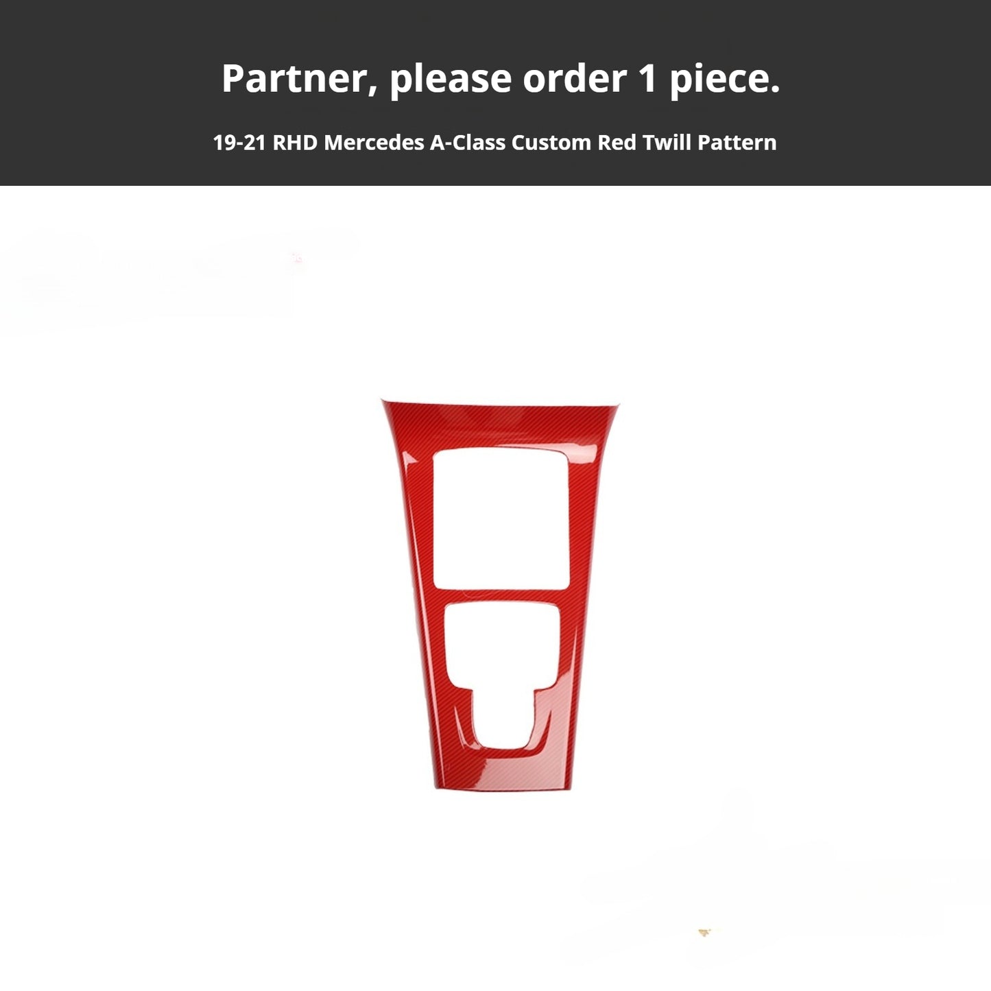 RHD 2019-2021 Mercedes-Benz A-Class / CLA-Class Specification Custom-Fit Center Console Vent Panel Modification Kit