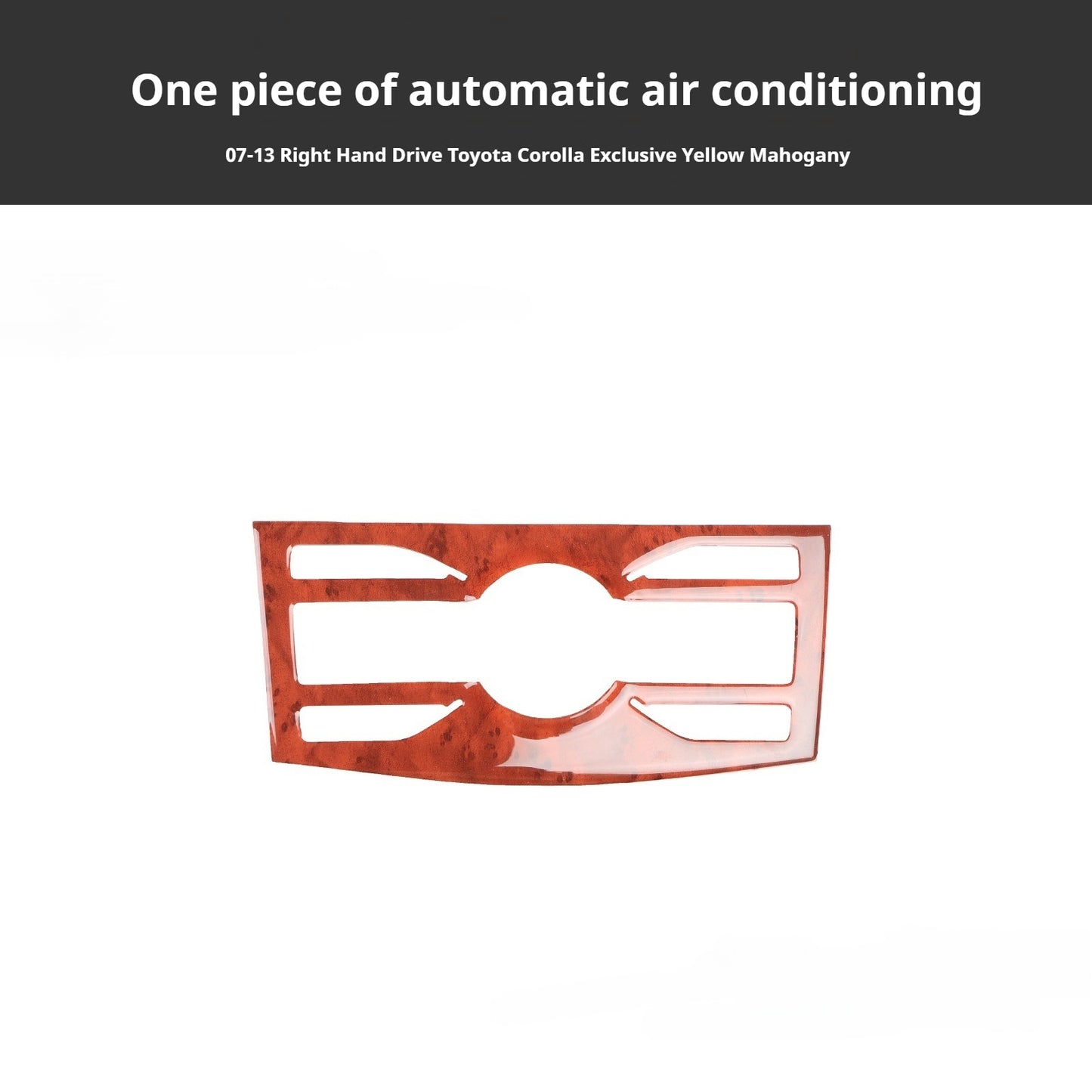 RHD 2007-2013 Toyota Corolla Interior Modification Carbon Fiber Pattern Center Console Air Vent & AC Button Trim