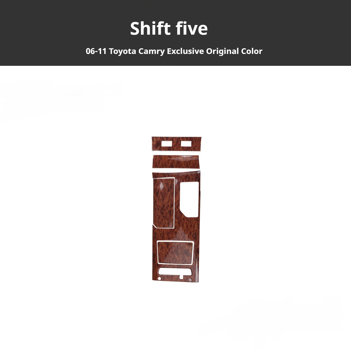 RHD 2006-2011 6th Generation Camry Interior Modification Peach Wood Carbon Fiber Pattern Air Vent Trim