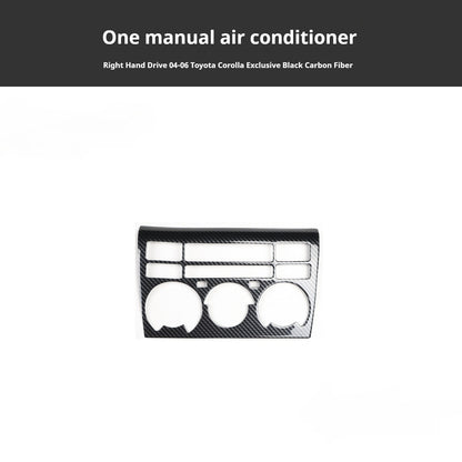 RHD 2004-2006 Toyota Corolla Interior Upgrade Carbon Fiber Walnut-Finish Air Conditioning Panel Lift/Lower Switch Trim