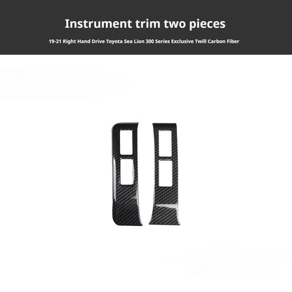 RHD 19-21 Toyota Hiace 300 Series Interior Modification Black Walnut-Grain Dashboard and Gear Shift Trim