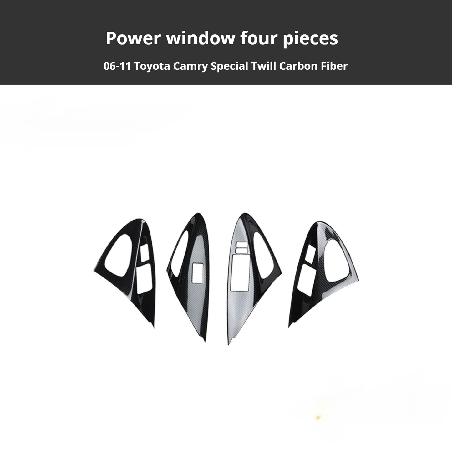 RHD 2006-2011 6th Generation Camry Interior Modification Peach Wood Carbon Fiber Pattern Air Vent Trim